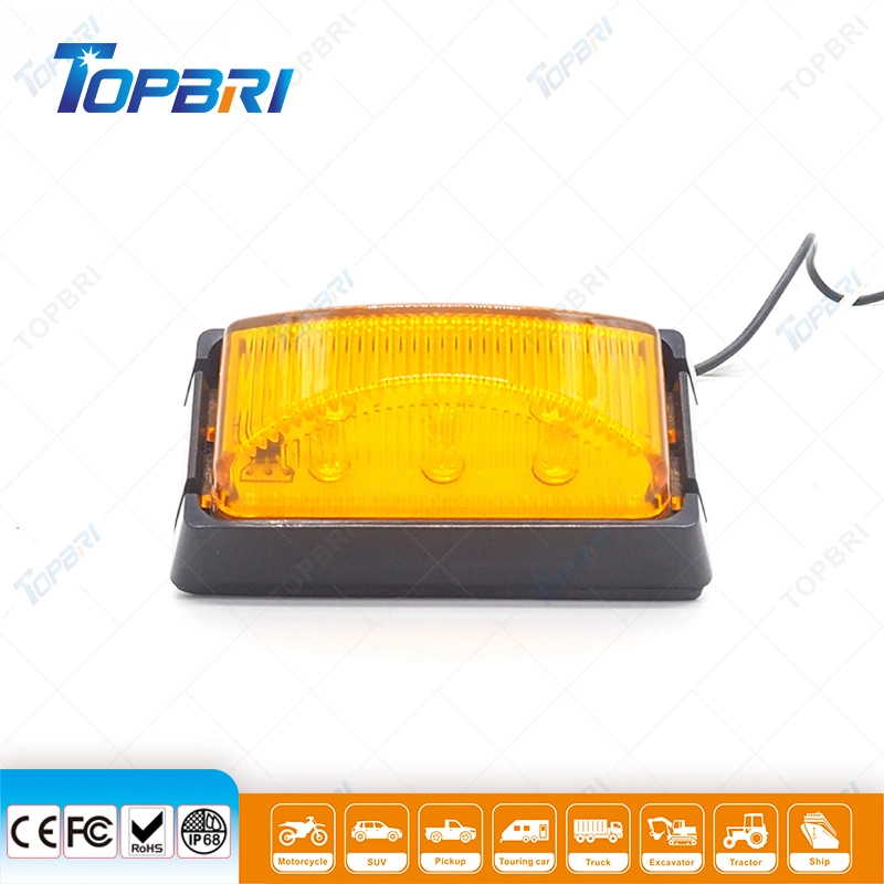 24V Luz de trabajo trasera LED del tractor de remolque para camiones ámbar