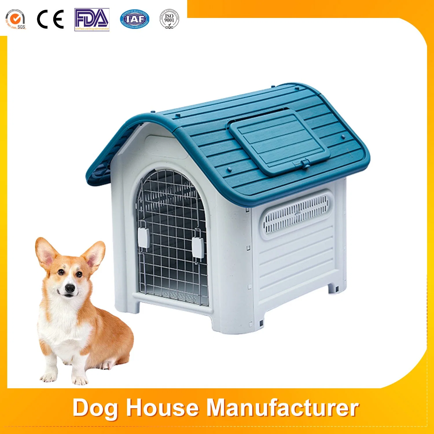 Outdoor Large Dog House Outdoor Pet All-Season Availability Pet Carriers Comfortable Dog House with Door