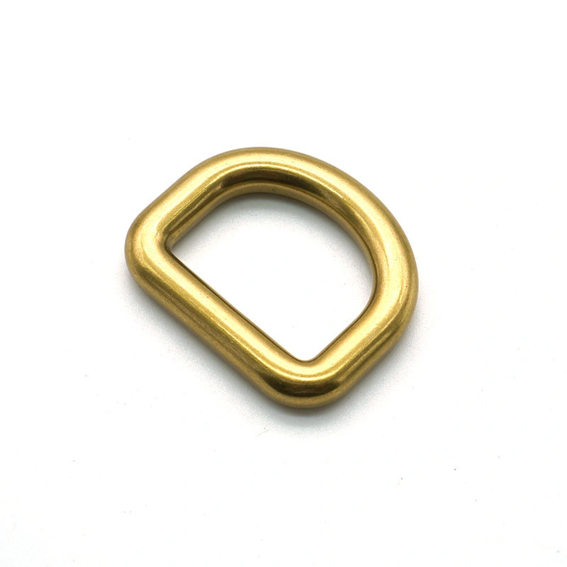 Solid Brass Buckle D Ring Bag Luggage Hardware Accessories for Bag Strap Webbing D Shape Ring Belt Buckles