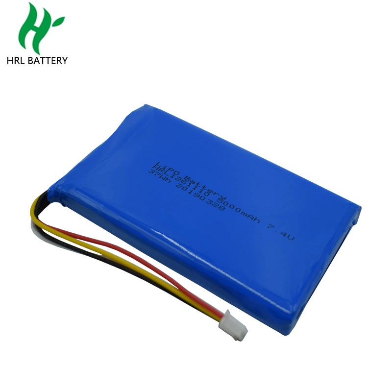 Batería OEM de polímero de litio 7,4V Hrl1260110 batería de ión litio Lipo 2s recargable LiFePO4 5000mAh batería de litio de ión litio