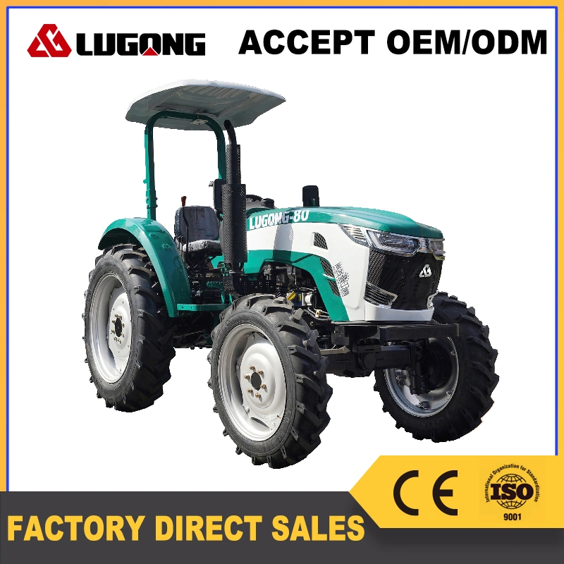 High Quality 80HP Synchromesh Tractor Powershift Tractor Front End Loader Fram Tractor for Sale Made in China