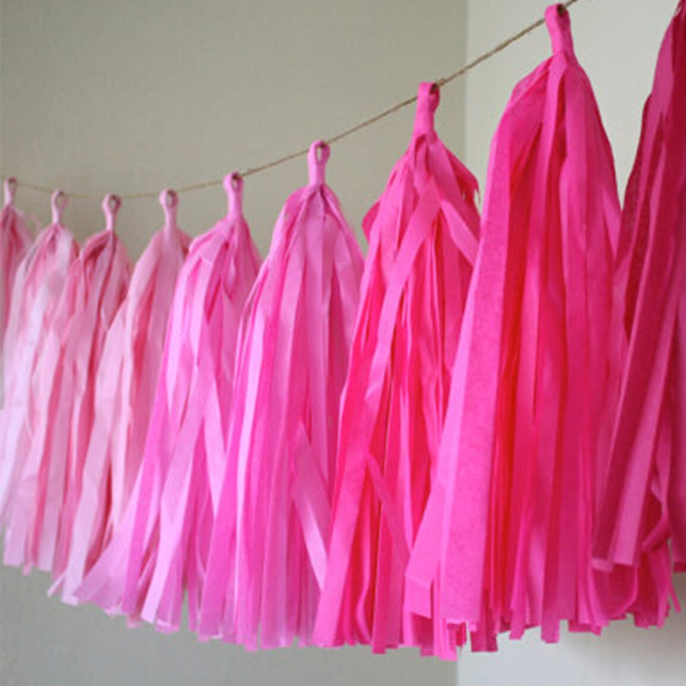 Handmade Paper DIY Colored Hanging Tassel String Garland