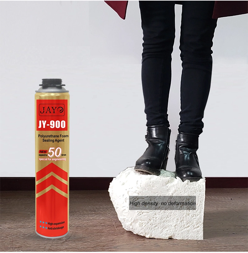 El material de construcción resistentes al fuego de Adhesivo en spray de poliuretano PU Foamfor aislamiento de la puerta de la ventana