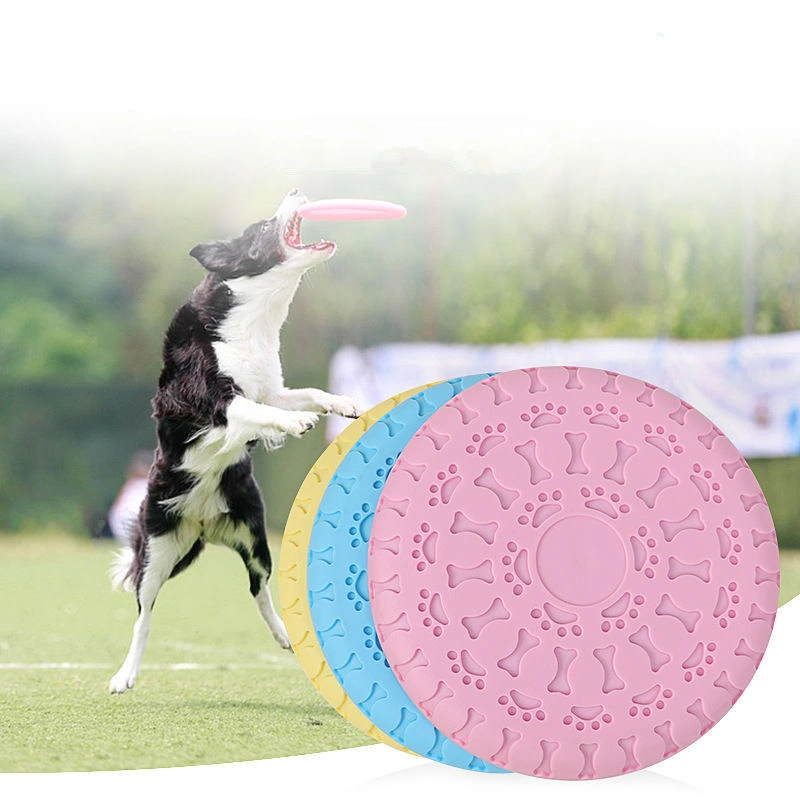 Hot Sale Custom Logo Outdoor Camping Interactive Pet Plastic Silicone Sport Silicone Dog Frisbeeb Flying Disc