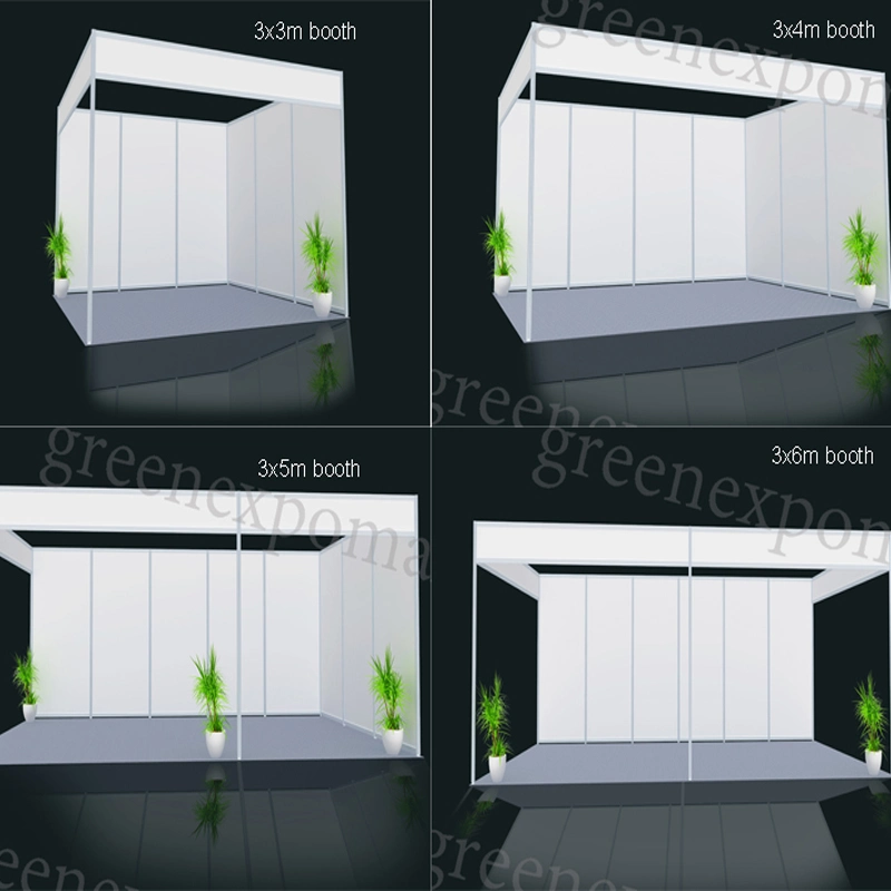 3X3m, 2X2m, 3X6m, Customized Exhibition Standard Trade Show Display Booth for Event