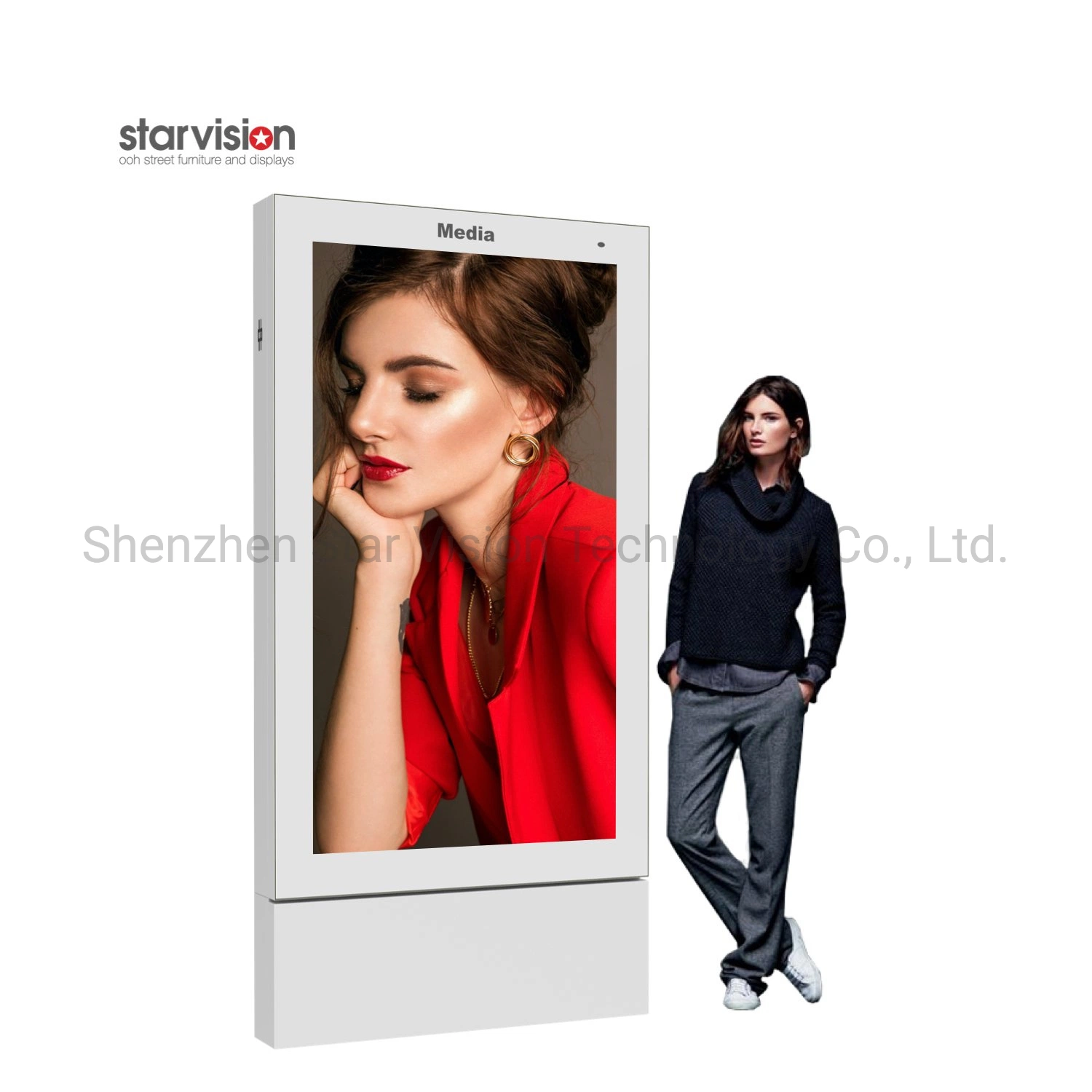 55 65 Inch Indoor Android LCD Screen Advertising Digital Signage Internet Floor Stand Totem LCD Display