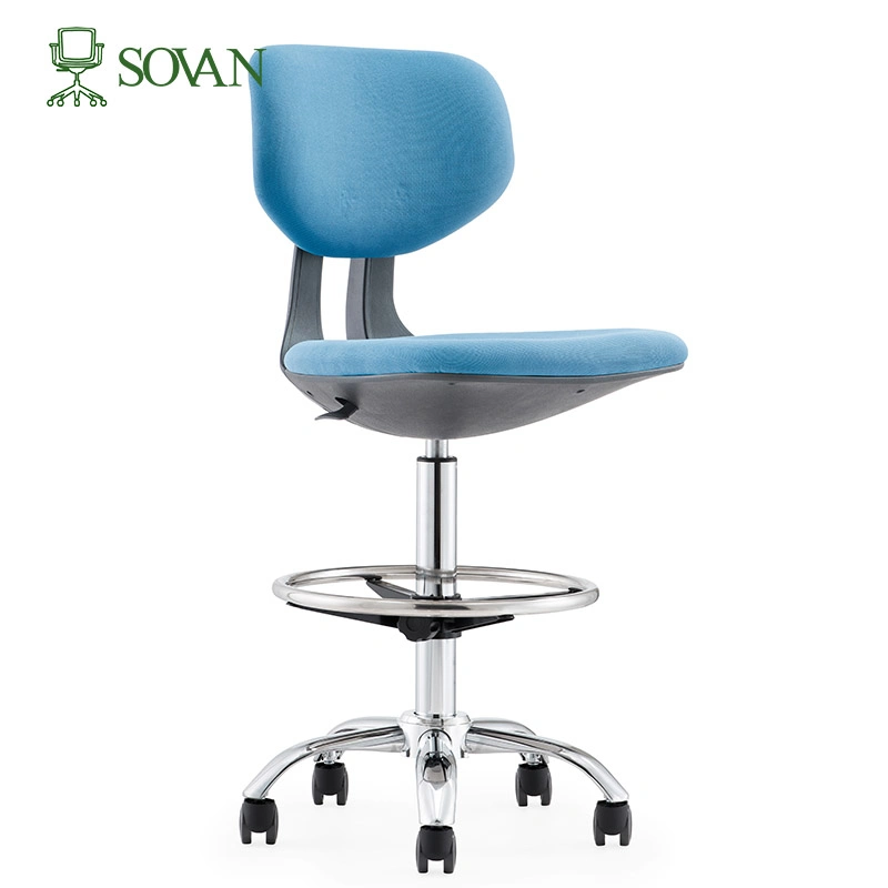 Medical Dental Stool Dentist Chair with 360 Degree Rotation Armless PU Leather Assistant Stool Chair Height Adjustable Doctor Chair