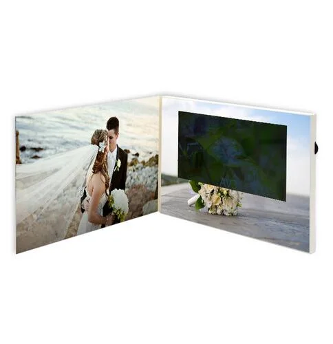 7inch LCD Custom Video Wedding Card for Invitation