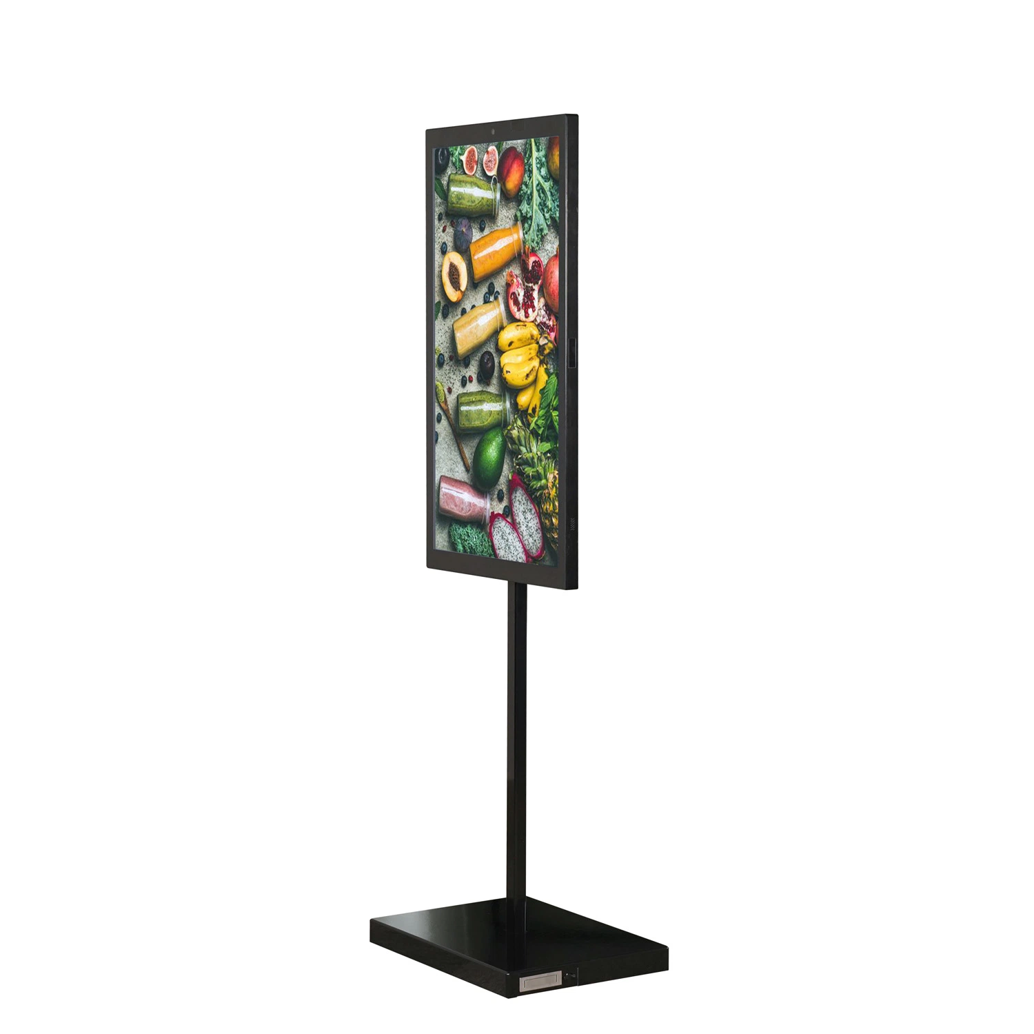 24" Floor Standing Visitor Counting Retail Battery Powered Floor Standing Moveable Display