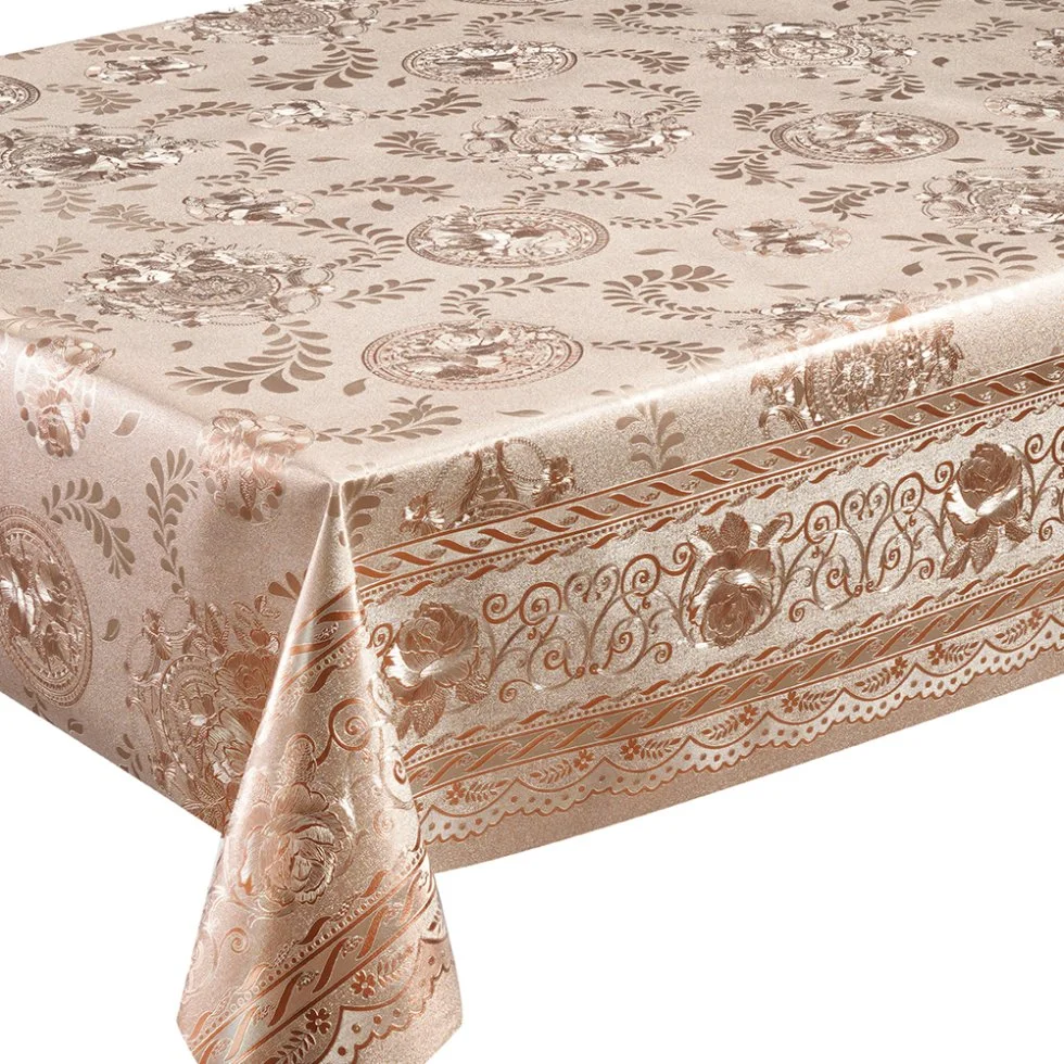 Polyester Oilproof Waterproof Retangle PVC Independent PVC Table Cover