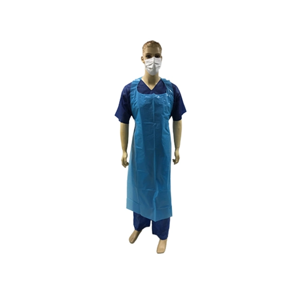 Waterproof Disposable HDPE LDPE Plastic Disposable PE Slaughtering Apron for Adults