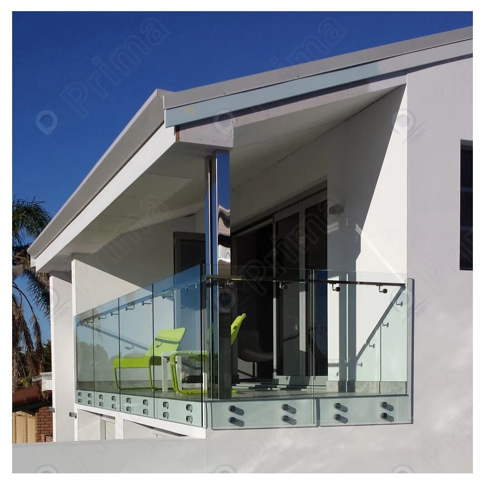 Prima Customizable Stainless Steel Standoff Glass Railings Stainless Steel Balustrades