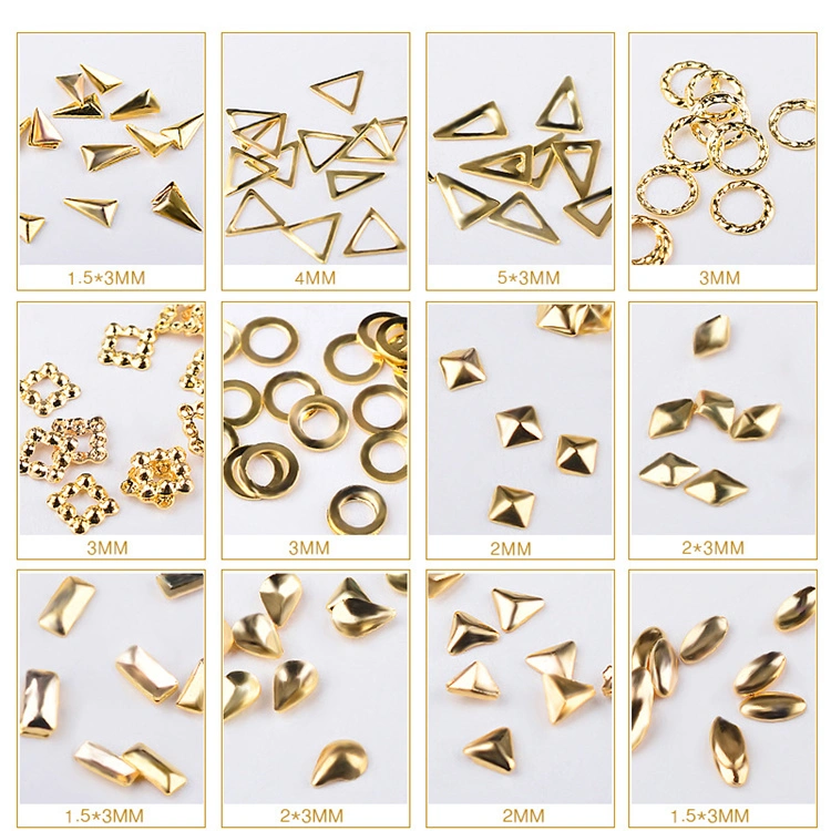 Nail Flat Bottom Stones Crystals in Different Size Mixed 1440PCS a Bag Nail Alloy Decoration