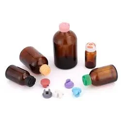 50ml 100ml Amber Glass Vial Pharmaceutical Packaging with Rubber Stopper