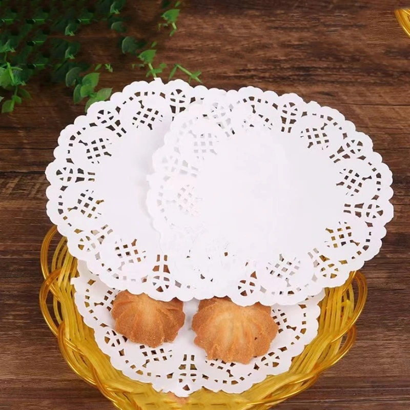 Party Supply Weiß und farbig 8,5 Zoll Papier Doilies Spitze Papierdolies