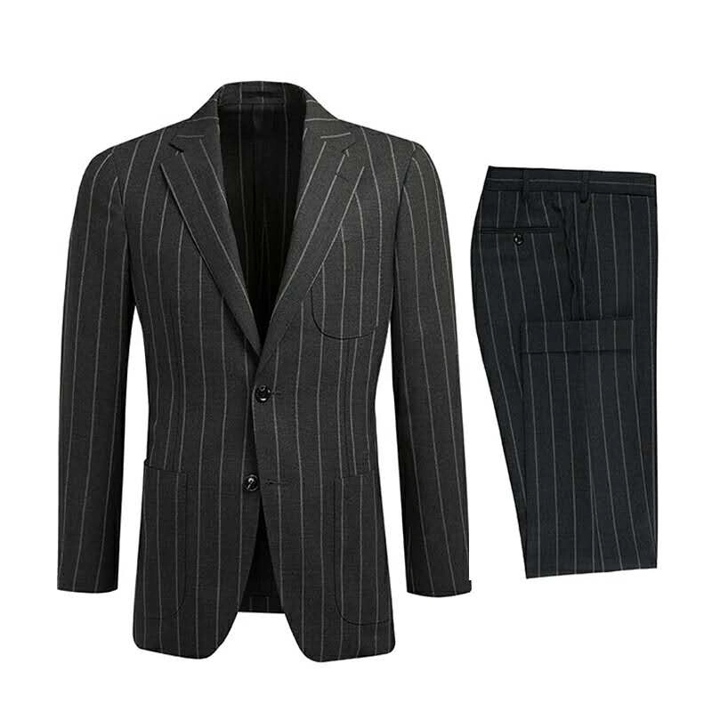 Traje púrpura 2-Piece Trajes a cuadros Traje de vestir fino Blazer a cuadros Pantalones de chaqueta