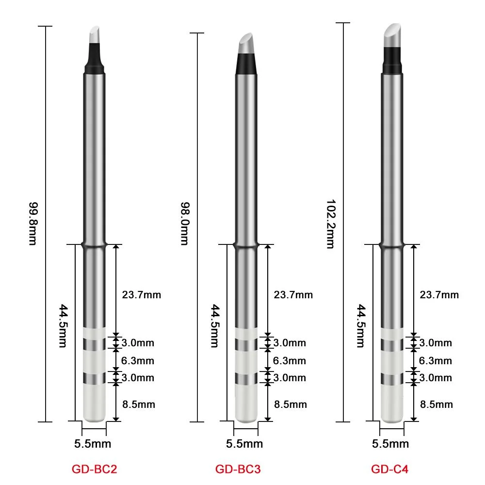 Gvda B2 Bc3 Bc2 Ils K65 D24 Bl K Electric Soldering Iron Tips for Gd300 DIY Replacement Solder Head Soldering Iron Sting