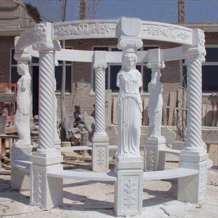 Customized Large Greek Style Outdoor Decoration Natural Marble Gazebo