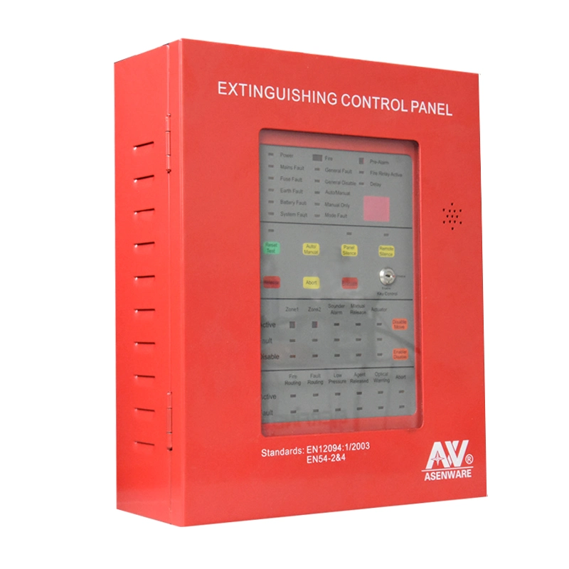 Conventional 4 Zones Fire Extinguisher Gas Control Panel for Sever/Data/Electric Room