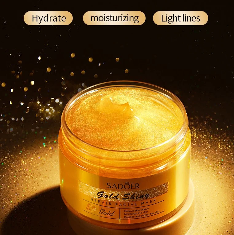 OEM Whitening and Moisturizing Gold Collagen Cosmetic Crystal Facial Mask 24K Gold Hydrogel Collagen Crystal Facial Mask