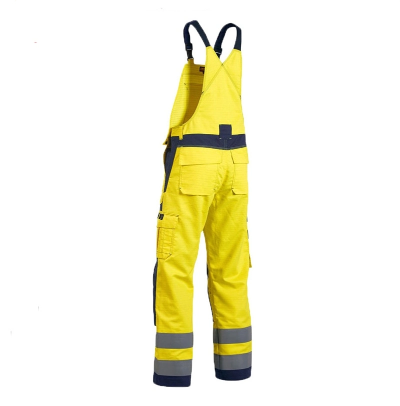 Custom Men Construcción transpirable llama retardante Seguridad de Trabajo ropa de trabajo Bib Pantalones de carga de trabajo uniforme