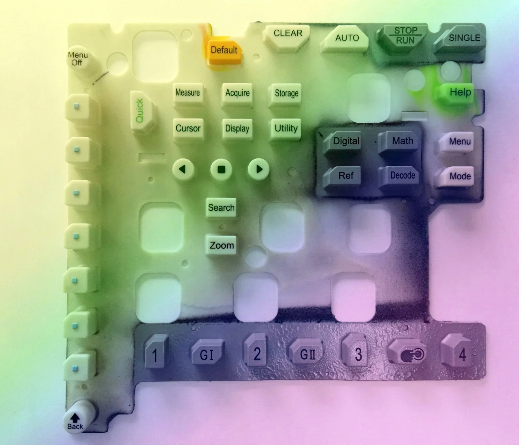 Gráfico personalizado programável Sobrepor a membrana do botão de borracha de silicone teclado do telecomando Teclado