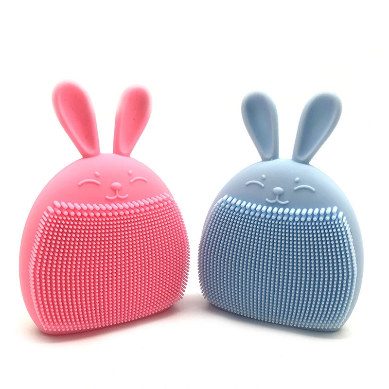 Silicone Rabbit Soft Hair Face Massage Cleanser Brush for Baby Adult Bath Beauty Only