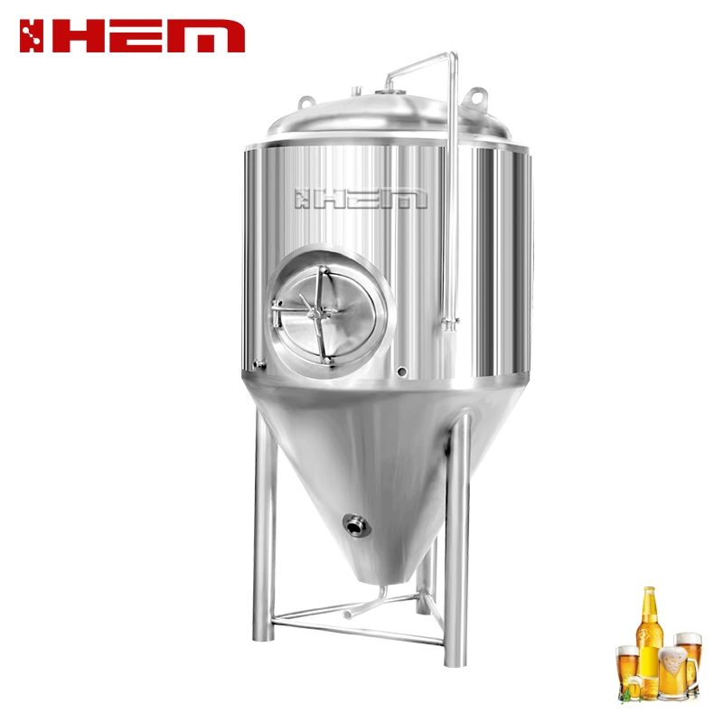 Chaqueta de glicol de cerveza, recipiente de fermentación cónica Isobaric fermentador tanque 500L 1000L 1500L 2000L 2500L 3000L