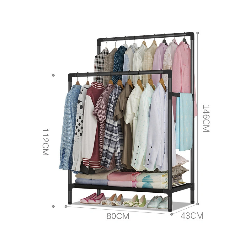 Modern Hanging Garment Display Rack Golden Clothing Display Stand for Shop Space-Saving Coat Rack