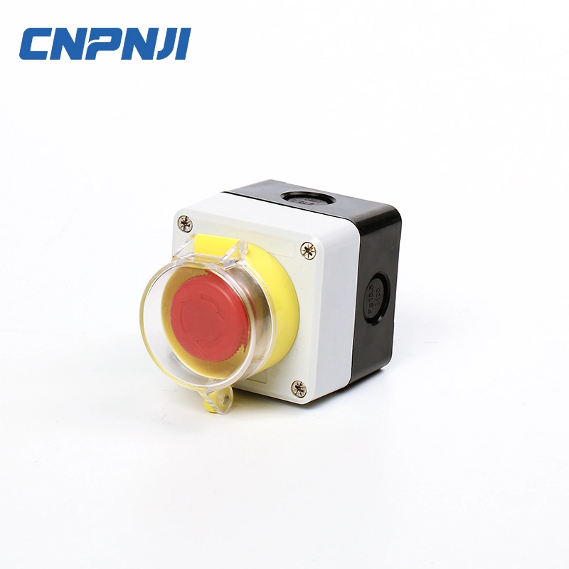 Cnpnji Waterproof Button Switch Emergency Stop Industrial Handhold Control Box, Push Button Switch Control Station Box