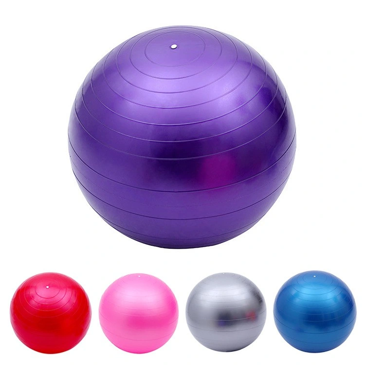 Yugland PVC Yoga Balls Bola Pilates Fitness Gym Balance Exercise Pelota De Yoga Massage Ball 55cm Customize Logo Yoga Balll