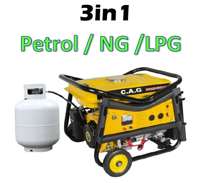 2kw 2kVA LPG/Ng/Gasoline/Petrol Portable Propane Natural Gas Generator