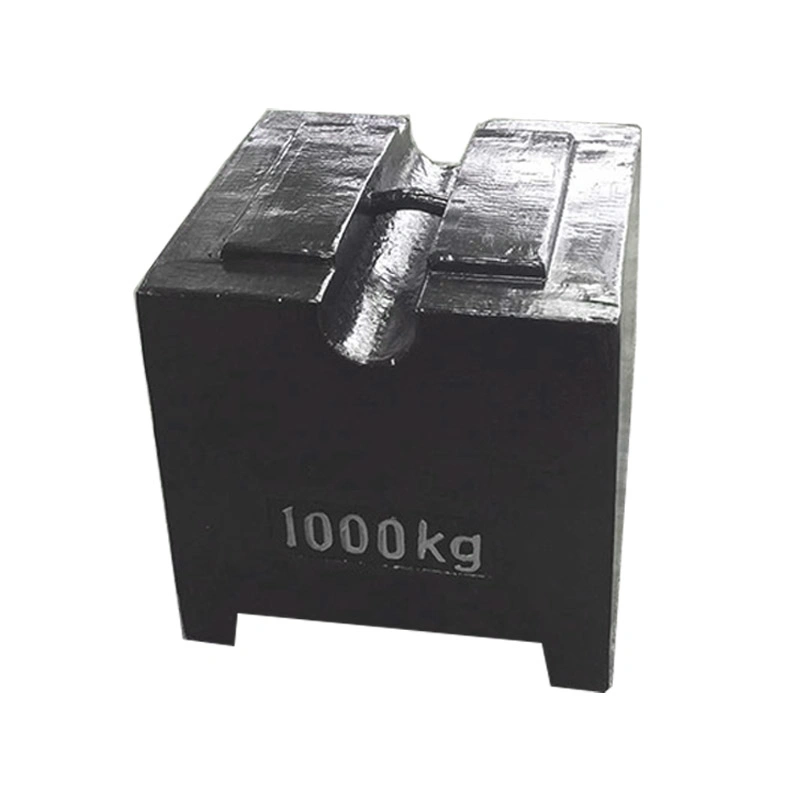 OIML M1 1000kg Iron Test Weight Block with Handle and Slots for Forklift and Crane to Move