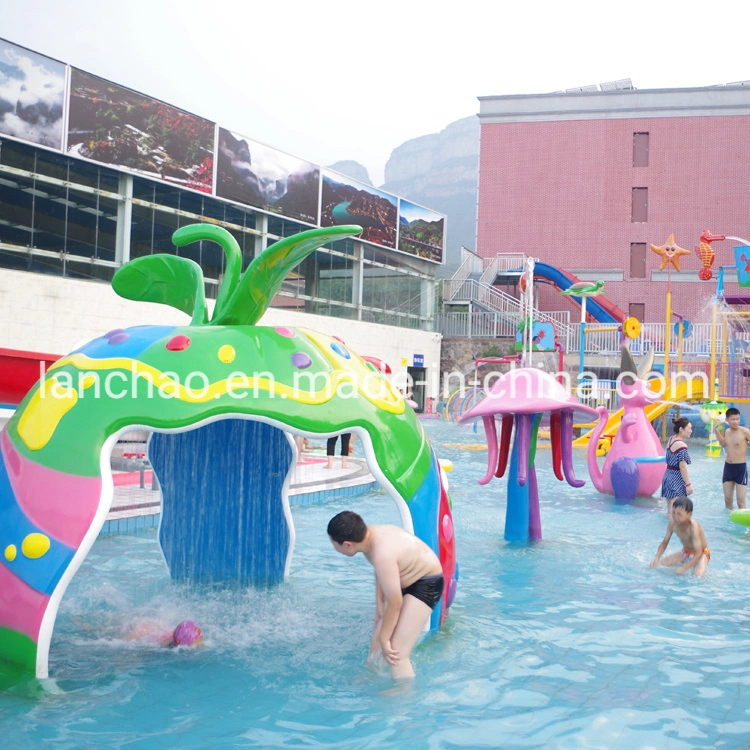 Amusement Park Playground with Fiberglass Spiral Straight Water Slide