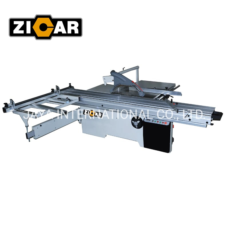 Sierra circular de mesa deslizante para carpintería ZICAR con pantalla digital y elevación eléctrica