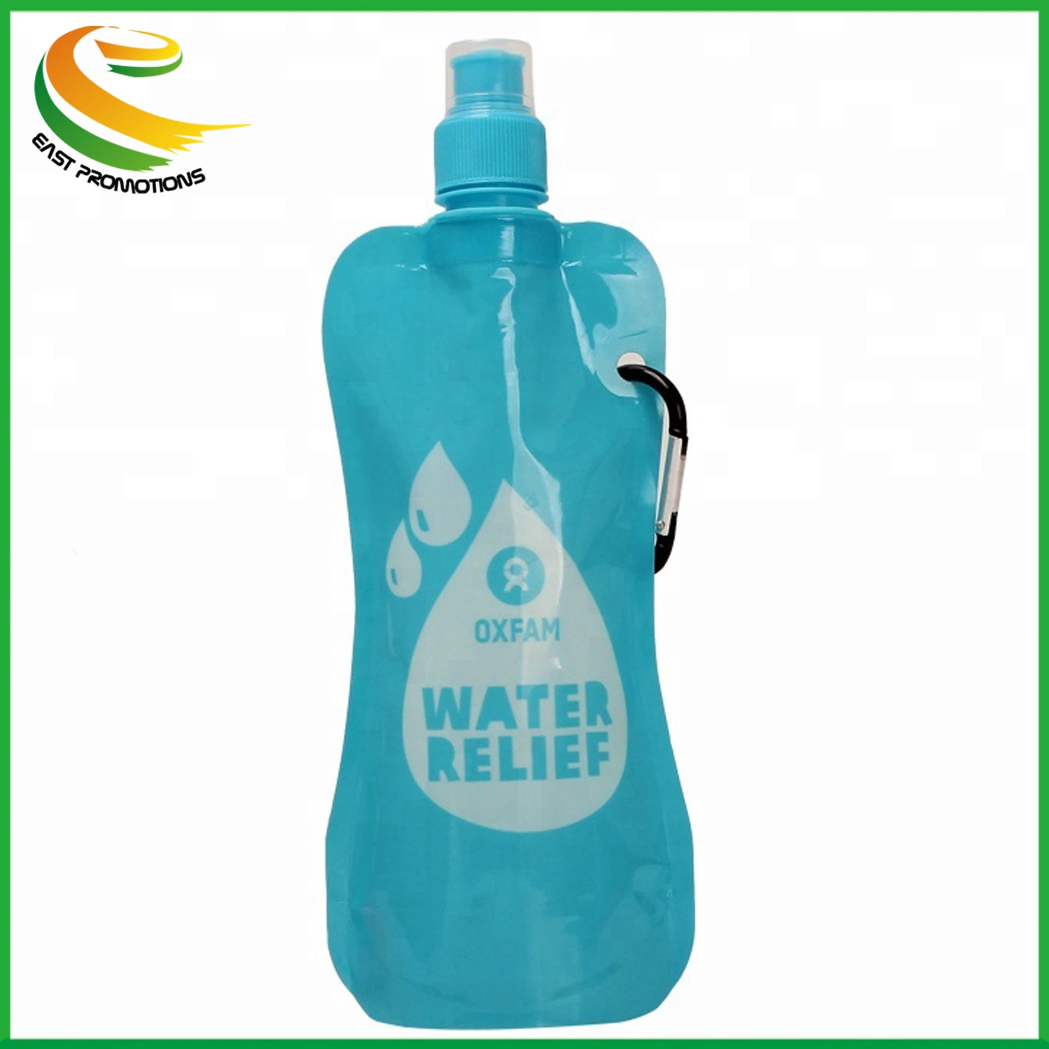 Water Flexible Folding Foldable Kids Clear Bottle Collapsible Drinking Patent Portable Hiking Silicone Water Bottle