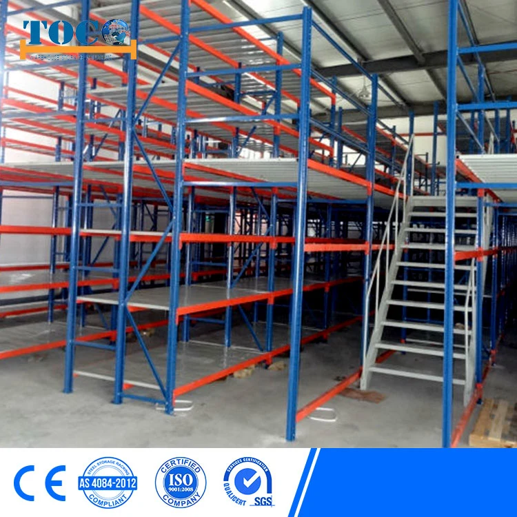 Multi Tier Mezzanine Rack Staircase Storage for Bulky Goods