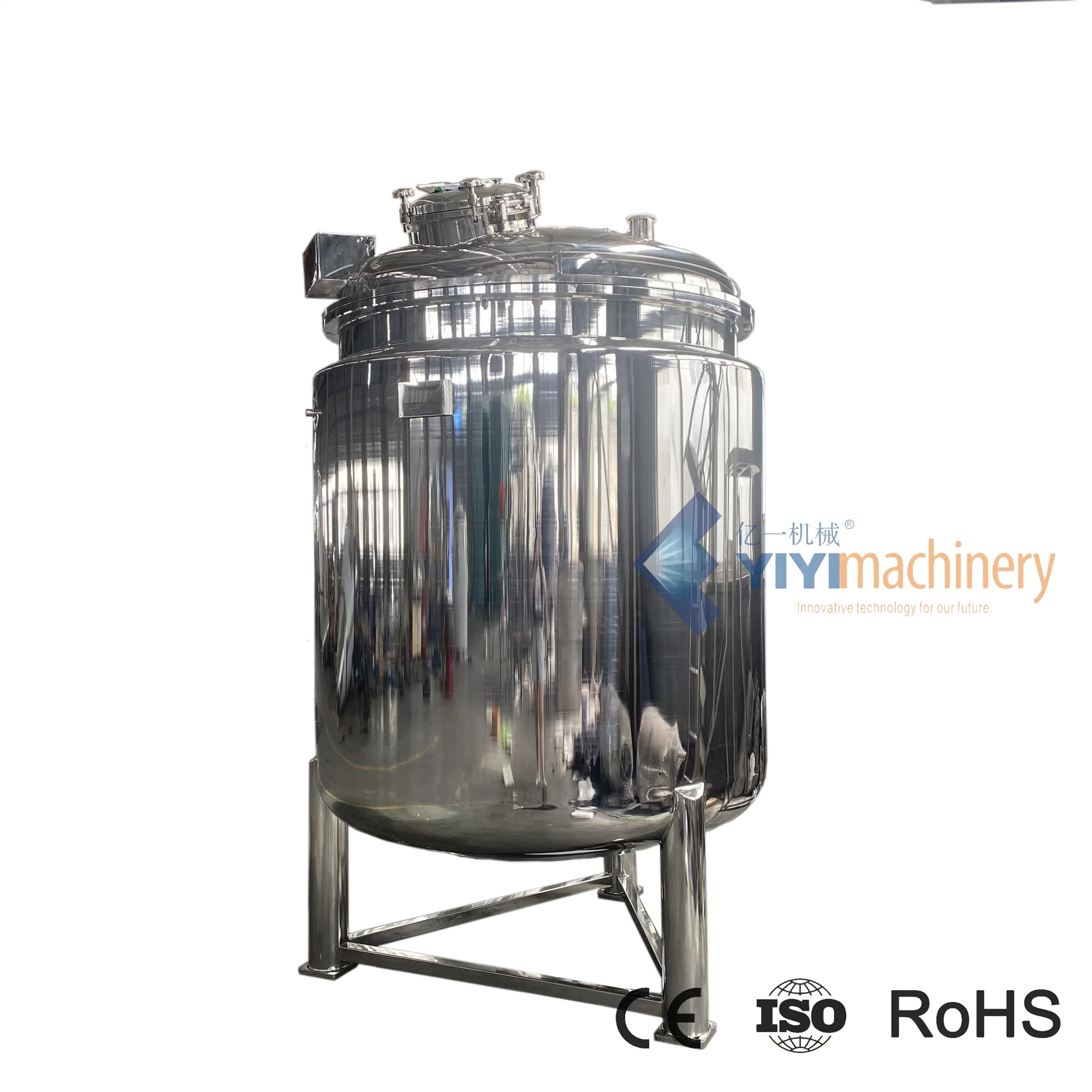 Sanitary SS316L Vessel Stainless Steel Mixing Tank with Agitator Chemical Mixing Equipment