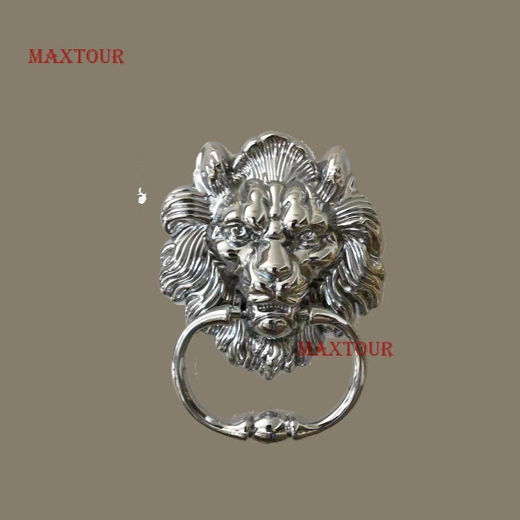 Luxus Glänzende Stuhl Hardware Dekoration Accessoires Silber Farbe Lion Knocker