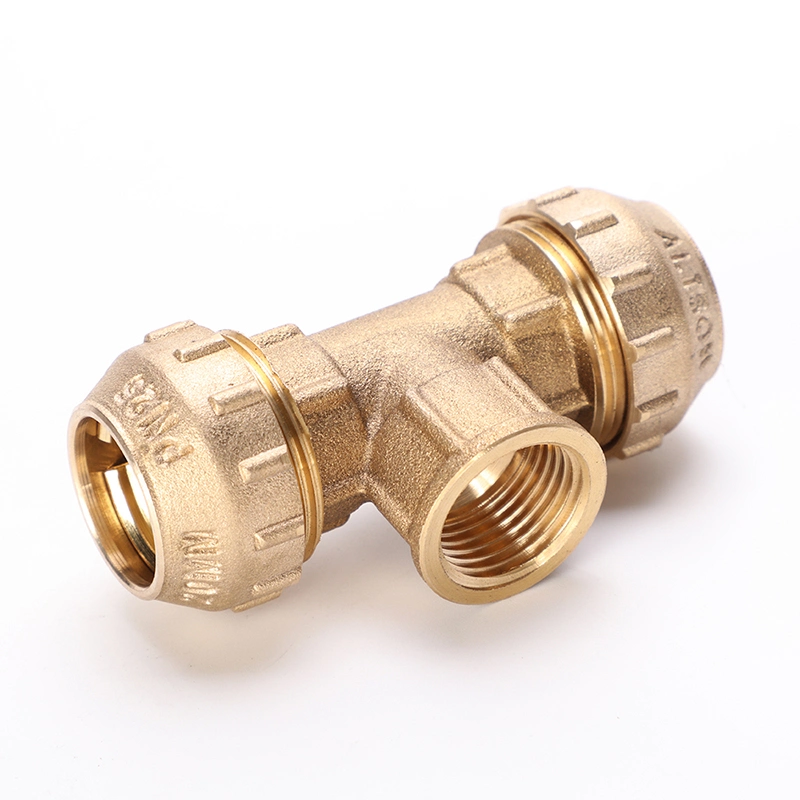 Custom Pumping PP Compression Brass Compression Forging PE Brass Pipe Connector Fitting