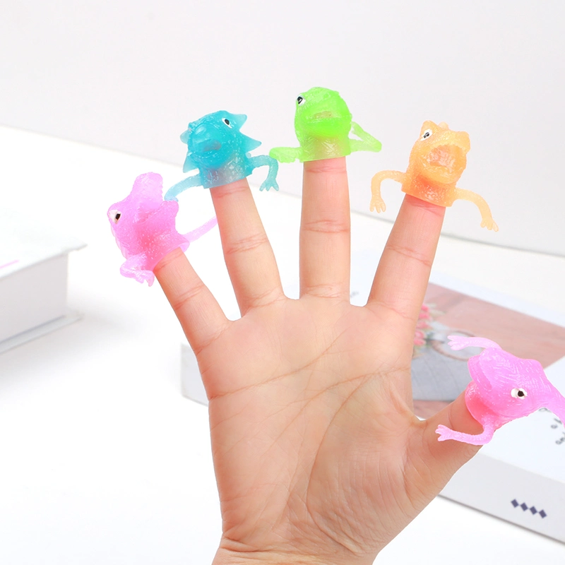 Oferta promocional cinco dinossauro luminoso de cor da tampa do dedo de brinquedos criativos