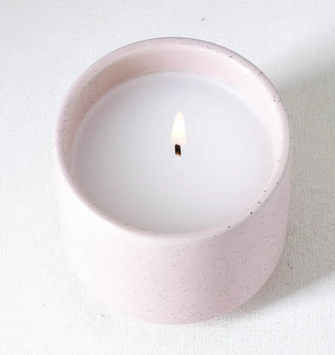 Vente en gros Candle Container Matte Gloss Round Ceramic style Encens japonais Pot aux chandelles
