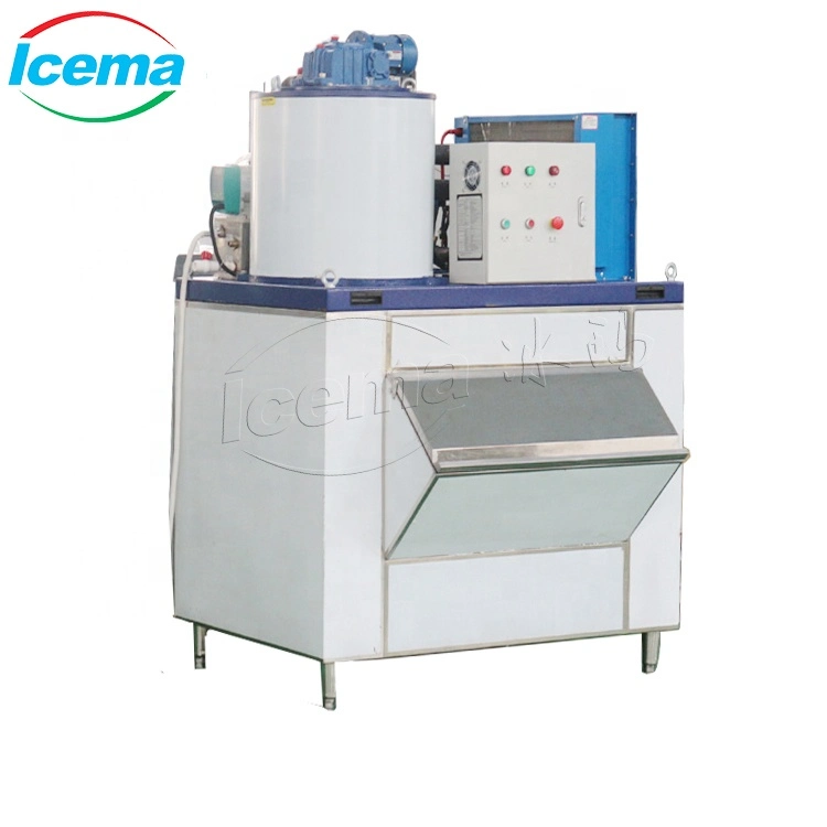 Icema Full Automatic Flake Ice Making Machine Used for Food Processing