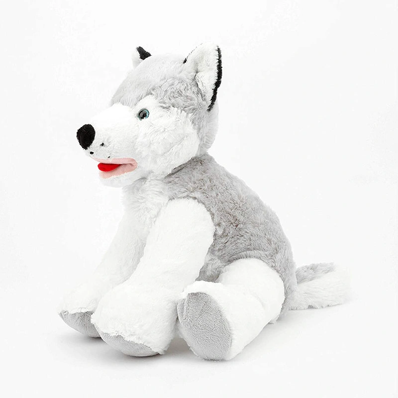 Custom Made 25cm Furry Soft Plush Dog Animal Toy Cuddly Stuffed Husky