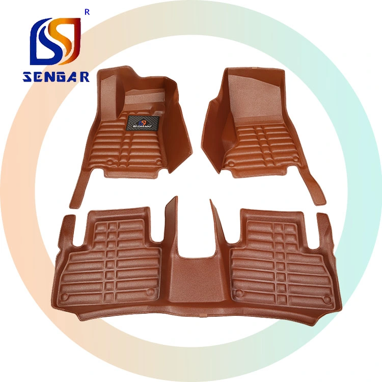 3D Car Floor Mats Material Leather Custom Accessories for 206 205 207 208 301 307 308 406 407 3008 508 405 2008 5008 505