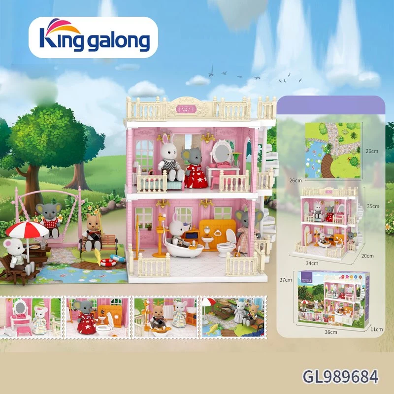 Little World Deluxe Penthouse Dream Doll House Acessórios mobiliário Jardim Conjunto de jogo da Casa de sonho com um presente fantástico para as crianças