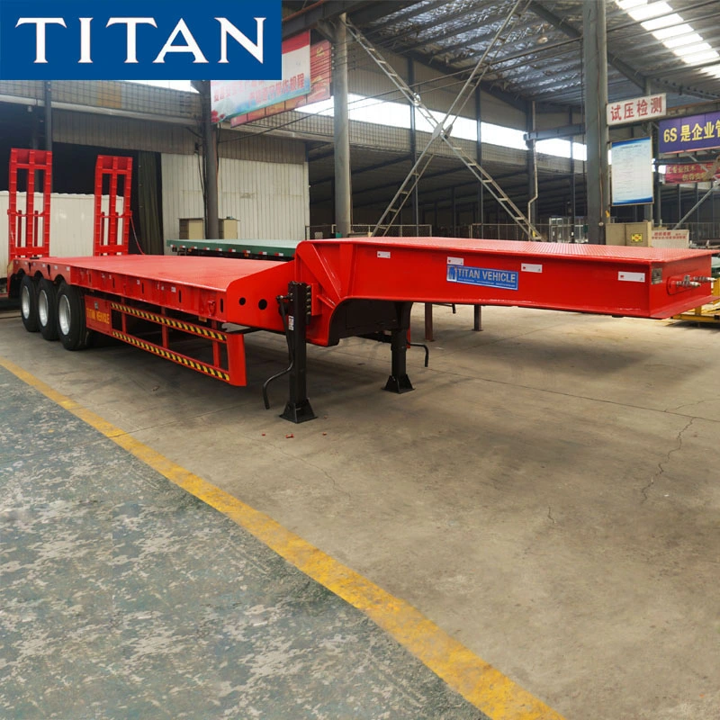 Titan 3 Axle Excavator Transport Gooseneck Hydraulic Low Bed Semi Trailer