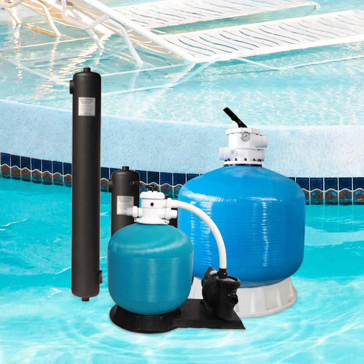 Conjunto completo de conjunto de piscinas do permutador de escada de queda de água da bomba de filtro para exterior Acessórios