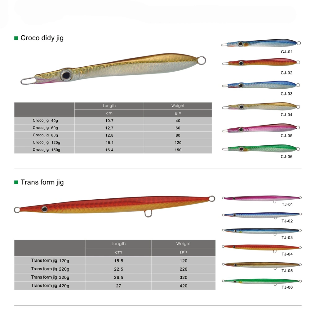 Colorida Mustad anzuelo Japón hizo llevar pescado Metal lento calibre