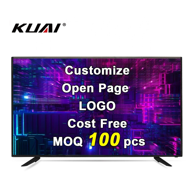 TV de fábrica 55" 65"4K UHD design sem moldura digital LED LCD Flat TV inteligente sistema Android Market